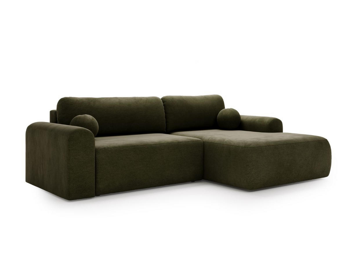 ECKSOFA Savana Grün Rechts - Grün, Holz/Textil (177/257cm) - Graingold