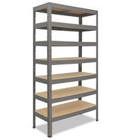 SCHWERLASTREGAL PRO 230x80x40 cm in grau mit 7 Böden und 142 kg Traglast pro Boden - Grau, Metall (80/230/40cm) - shelfplaza