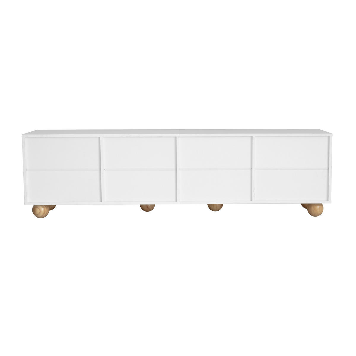 TV-ELEMENT 175/38/50 cm Weiß mit 4 Türen - Weiß, Holz (175/50/38cm) - Oxeza