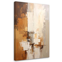 WANDBILD, Moderne Abstrakt in Beige - Braun, Textil (60/90cm) - Feeby