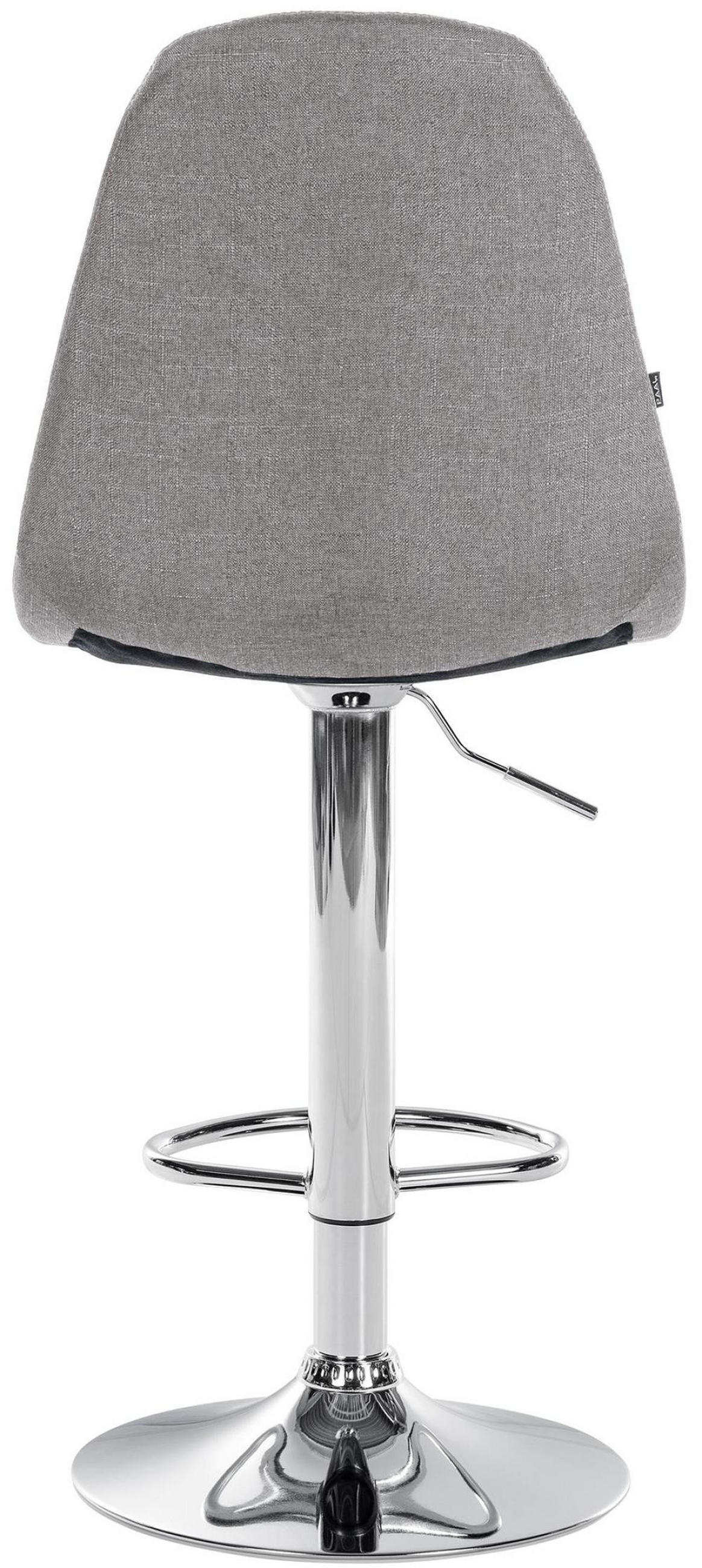 BARHOCKER Metall grau - Grau, Textil/Metall (47/99/56cm) - CLP