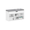 SCHUHBANK Grau - Hellgrau, Holzwerkstoff (80/46/30cm) - SoBuy