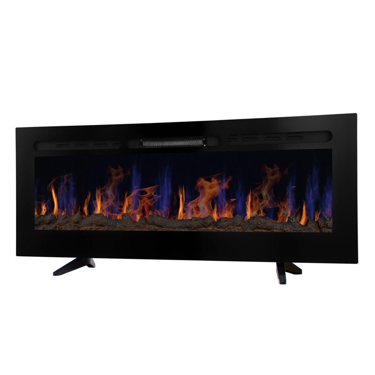 ELEKTROKAMIN Einbau Wandkamin 127cm - Schwarz, Metall (127/1/15cm) - Monstershop