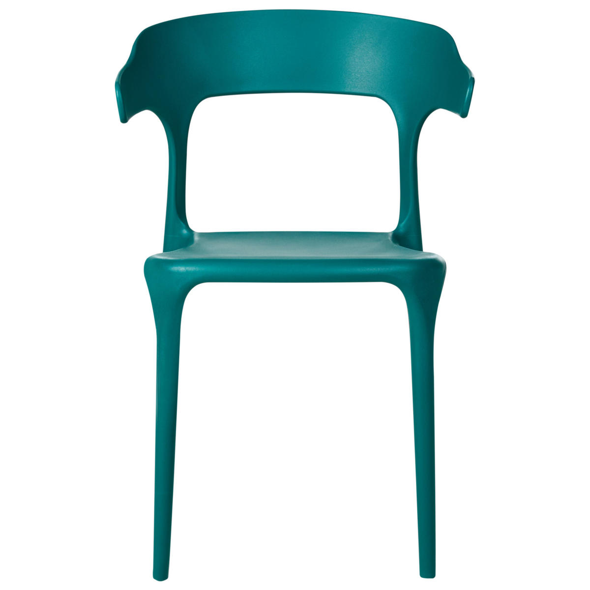 GARTENSTUHL 4er-Set Blaugrün Gubbio - Jadegrün, Kunststoff (50/76/49cm) - Beliani