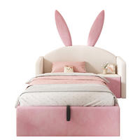 KINDERBETT mit Stauraum 90/200 cm mit hydraulischem Stauraum und Nachttisch, ohne Matratze - Pink, Textil (90/200cm) - MIVRAY