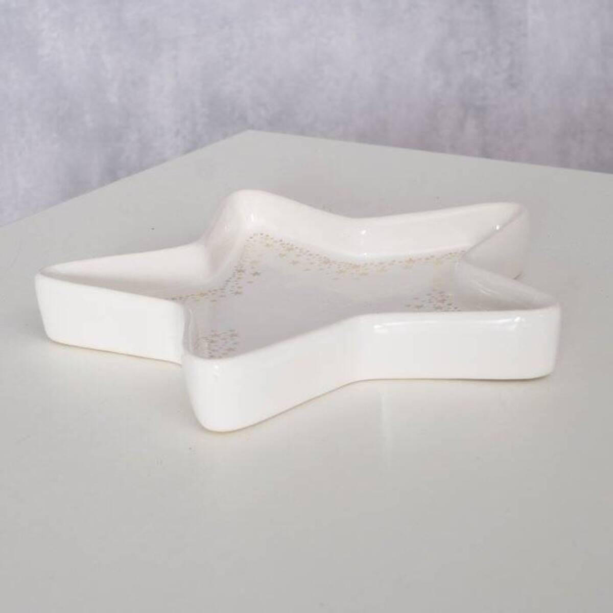 STERSCHALE Keramik Styven 17,5/17,5 cm - Weiß, Stein (17.5/2.5cm) - Boltze Home