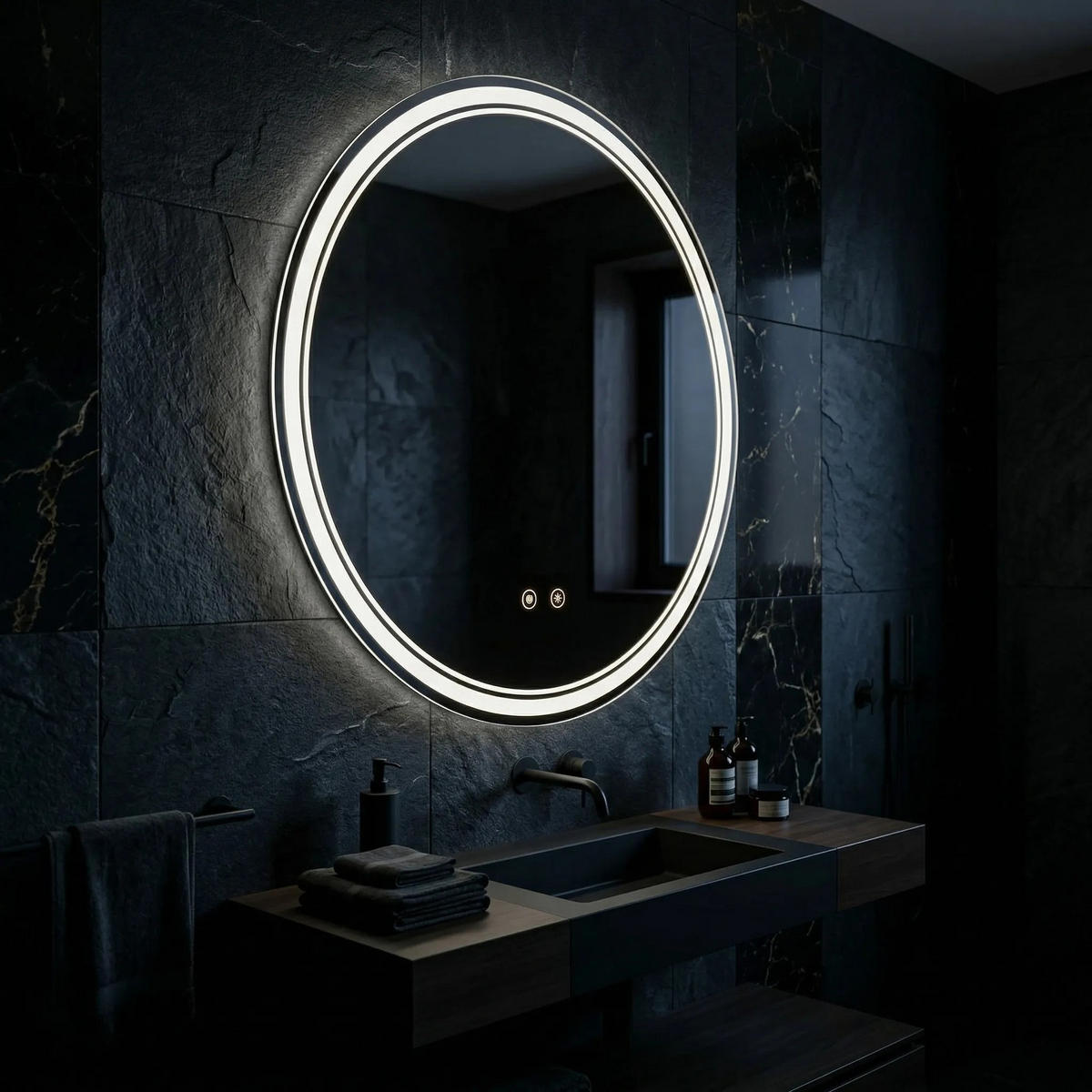 SPIEGEL Rea Led Soft 100 - Transparent, Glas (100/100/2.5cm) - REA