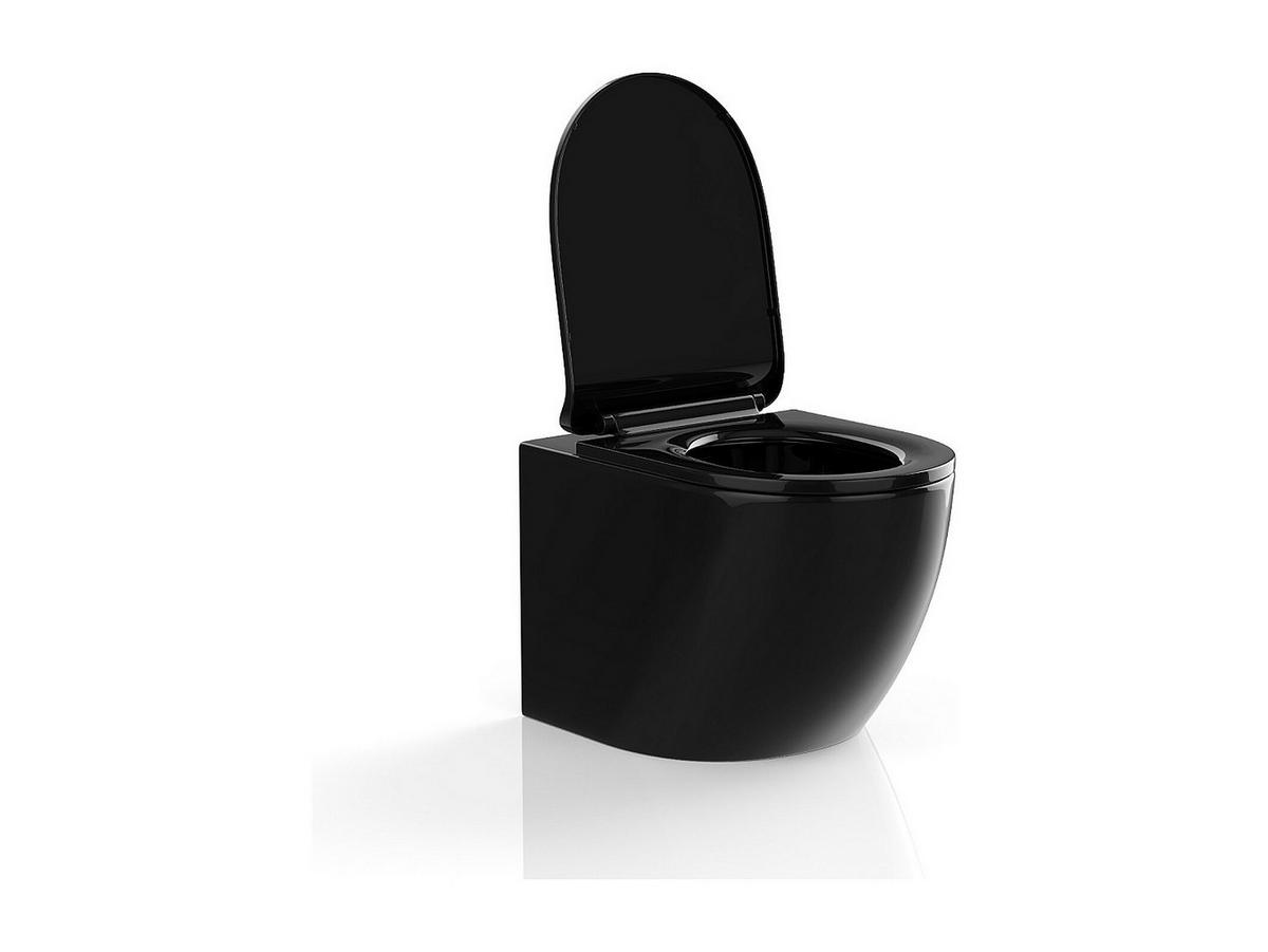 HÄNGE WC - 36 cm x 53.5 cm - keramik - schwarz Javoine - Schwarz, Keramik (36/36/53.5cm) - Vente-Unique
