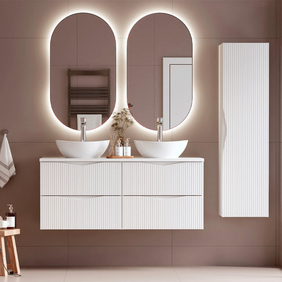 DONJI ELEMENT ZA UMIVAONIK 120.6cm Tao Bijeli - bijela, drvni materijal (120.6/52.2/46.5cm) - Petits-meubles