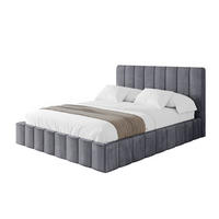 POLSTERBETT mit Bettkasten und Lattenrost, Bett mit Matratze H3/H4 - FINO 120x200 Dunkelgrau - Dunkelgrau, Holzwerkstoff/Textil (120/200cm) - ALTDECOR
