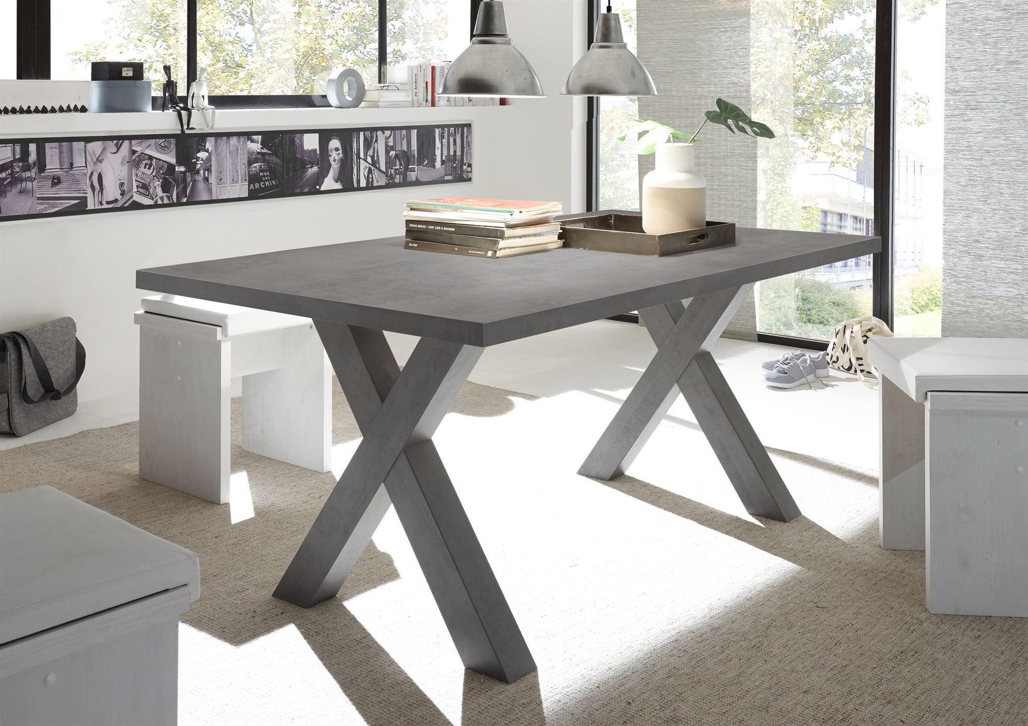 ESSZIMMERTISCH Eike 4 180 x 90 x 75 Esstisch Graphit - Grau, Holz (180/90/75cm) - 58aufmkessel