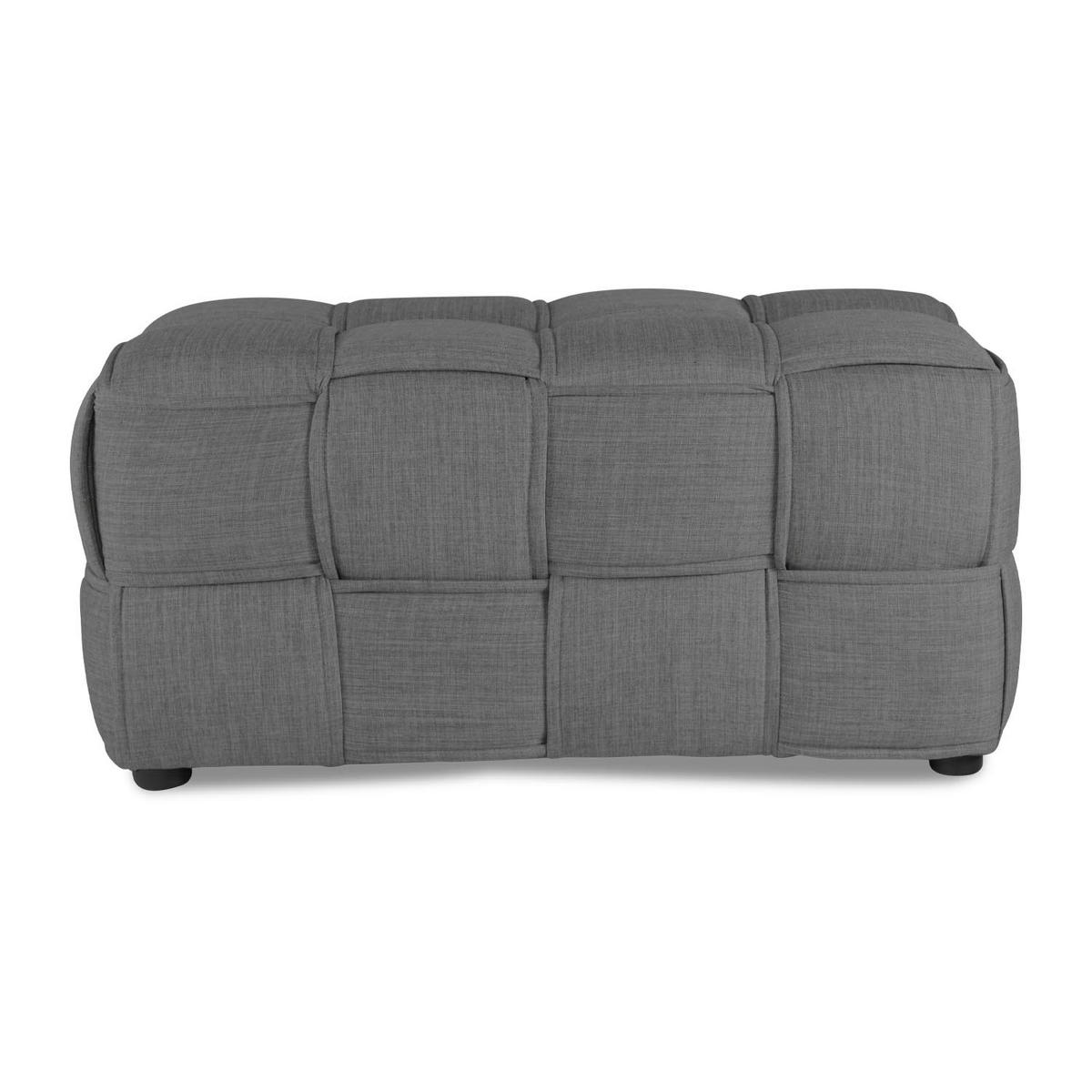 HOCKER in Polyester 86/40/43 cm in Grau - Grau, Textil (86/40/43cm) - Homestyle4u