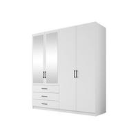 DREHTÜRENSCHRANK Pekin 4D - Schwarz/Weiß, Holzwerkstoff/Kunststoff (196/215/60cm) - MIRJAN24