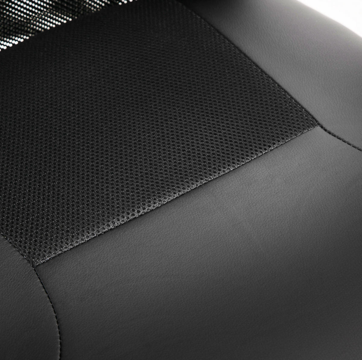 BÜROSTUHL ergonomisch höhenverstellbar Kunstleder Schwarz - Schwarz, Metall (73/118/66cm) - Meubliv