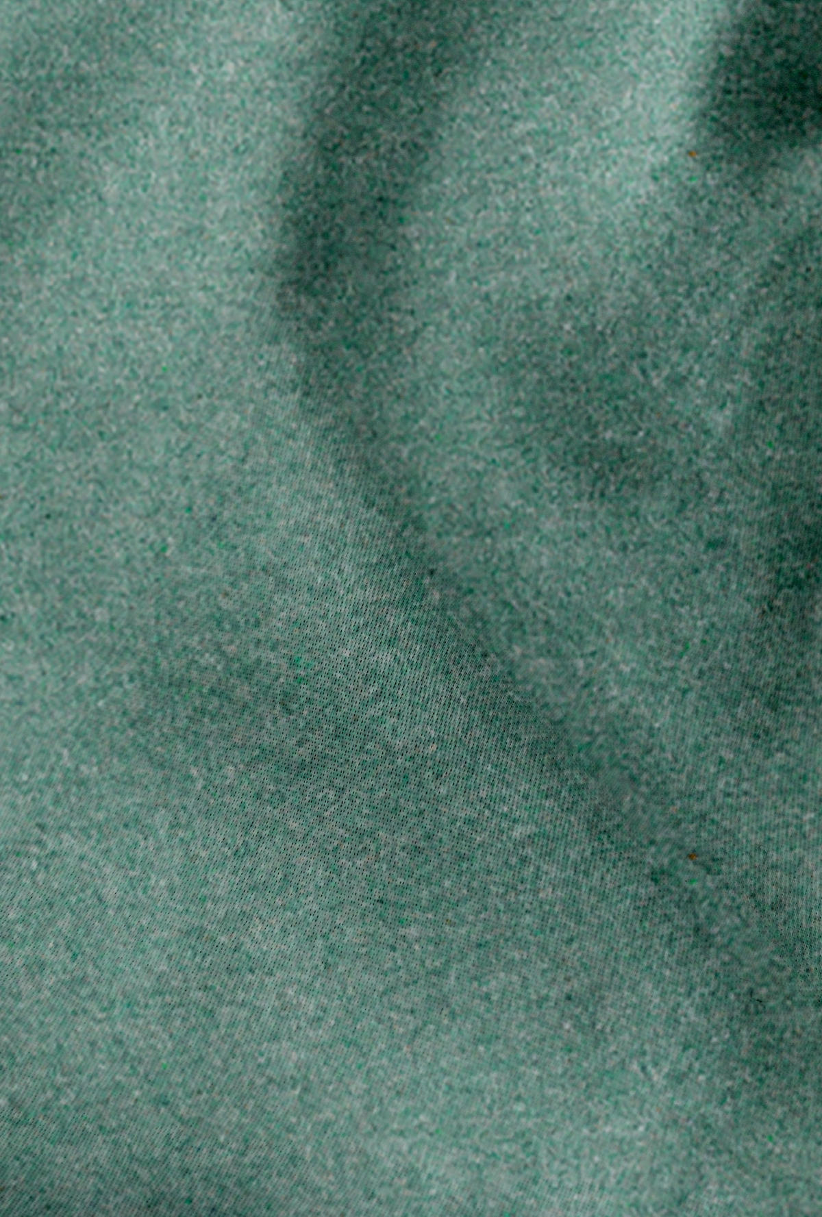 BETTWÄSCHE-GARNITUR Biber Melange UNI fichte, 155x200 cm + 80x80 cm - Dunkelgrün, Textil (155/200cm) - biberna