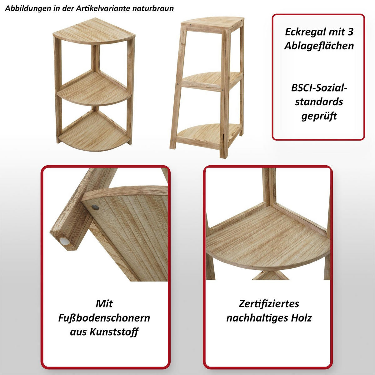 ECKREGAL Weiß - Weiß, Holz (37/81/34cm) - MCW