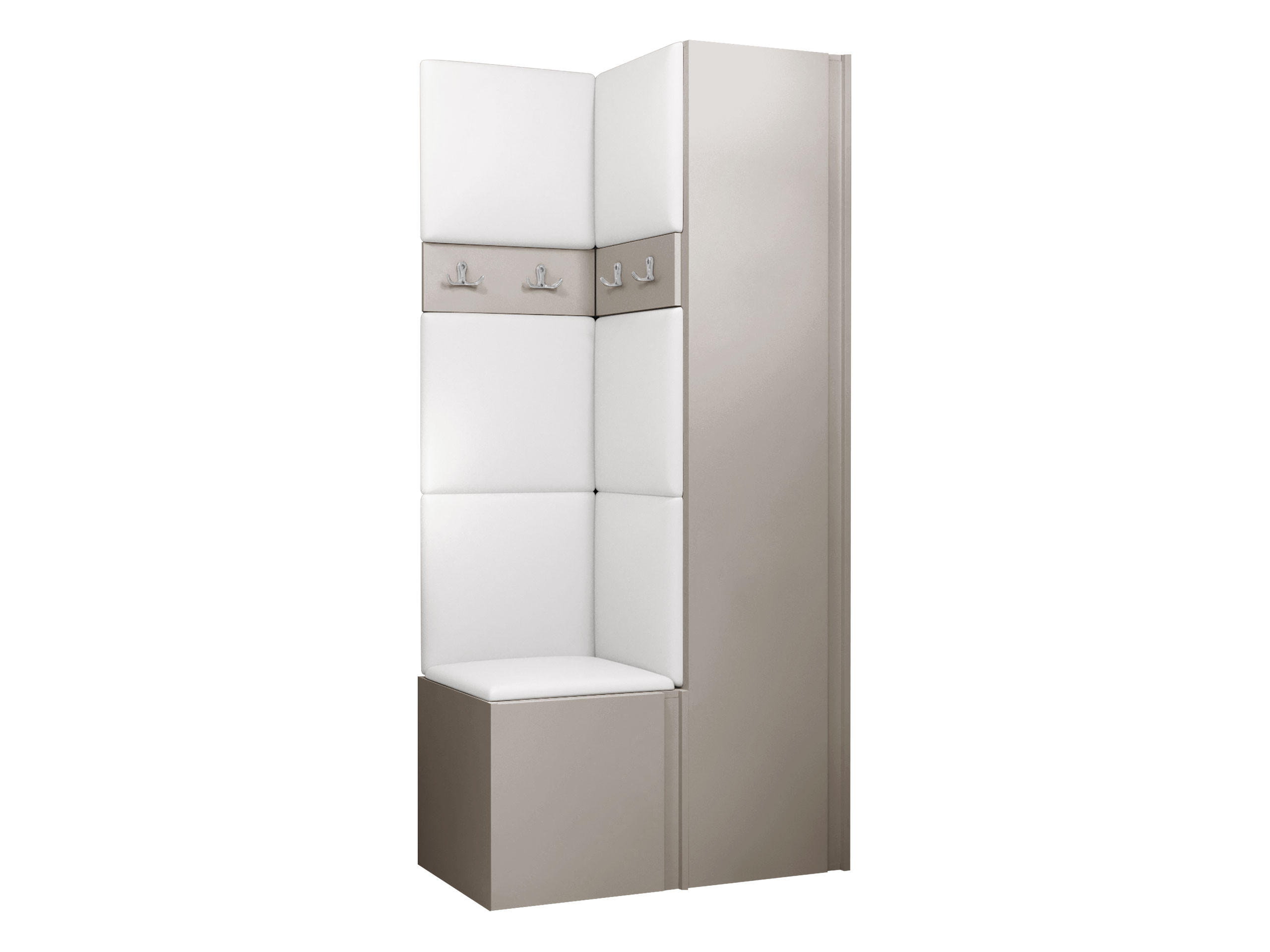GARDEROBEN-SET Orion XXIV - Kaschmir/Weiß, Holzwerkstoff/Kunststoff (82/186/46cm) - MIRJAN24