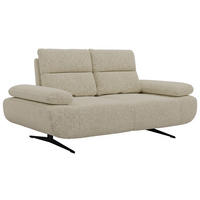 DVOJMIESTNA POHOVKA SORAE - Krémová Štruktúrovaná látka - čierna/krémová, kov/textil (182/94/107cm) - MKS