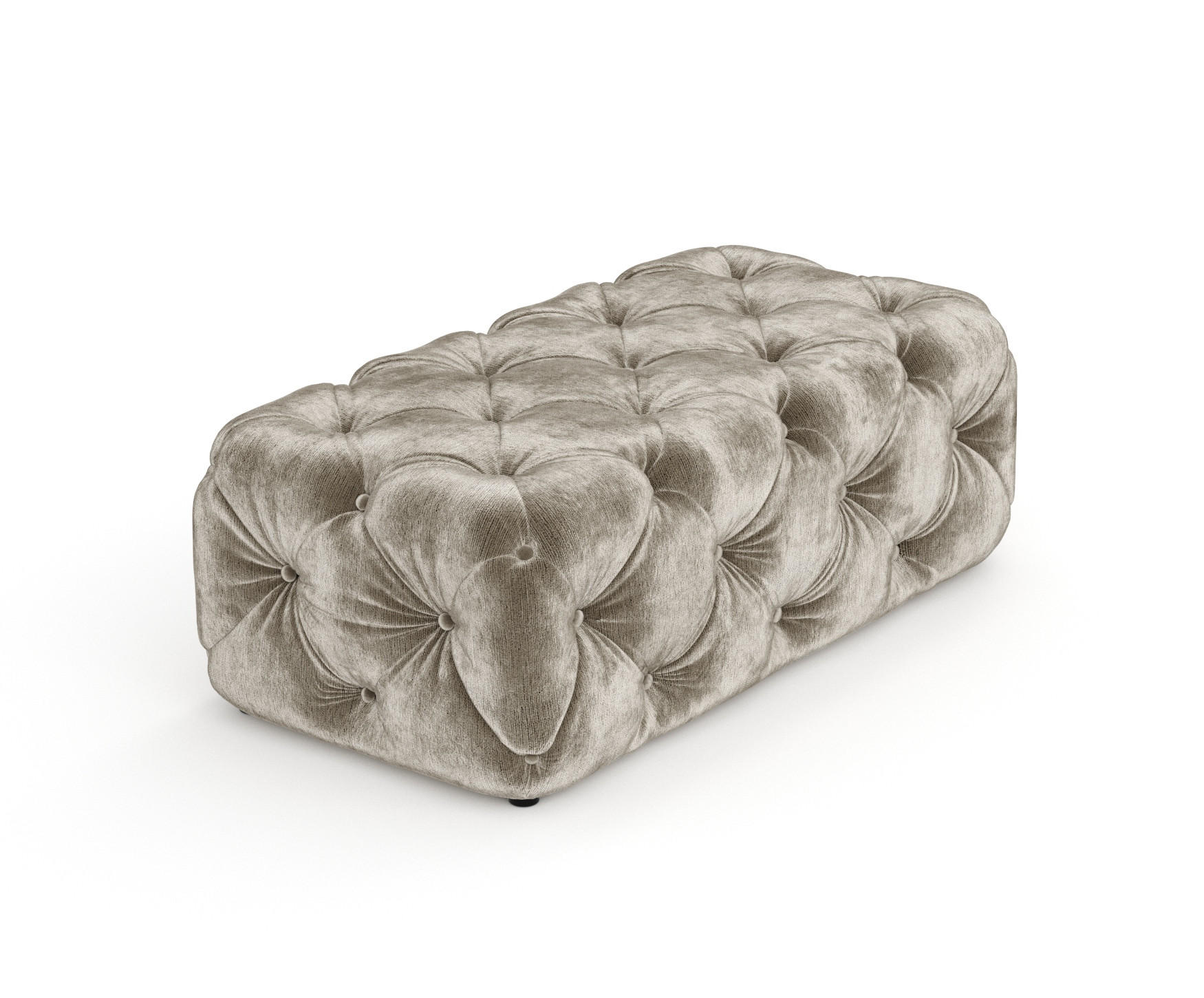 Thumbnail - Maison de Reve Pouf, Beige, Textil, 2-Sitzer, Füllung: Schaumstoff, Rund, 130x39x65 cm, Oeko-Tex® Standard 100, FSC 100%...