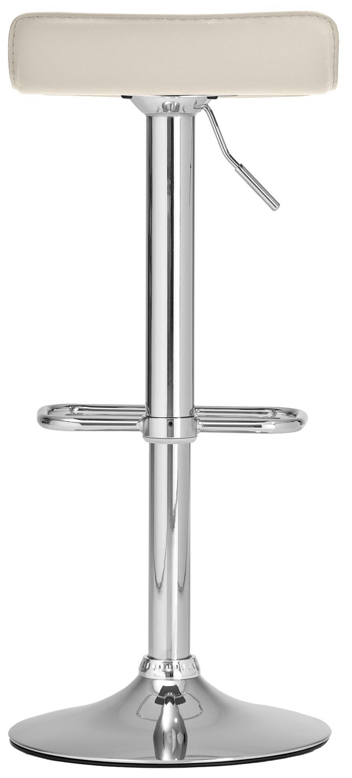 BARHOCKER Gutor Kunstleder Creme - Creme, Leder/Metall (38/65/41cm) - DELUKE