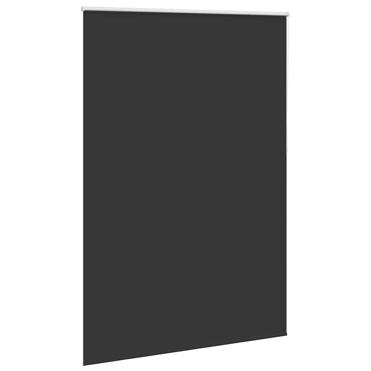 VERDUNKELUNGSROLLO 144,4/230 cm Stoffbreite 140 cm aus Polyester Schwarz - Schwarz, Textil (140/230cm) - vidaXL