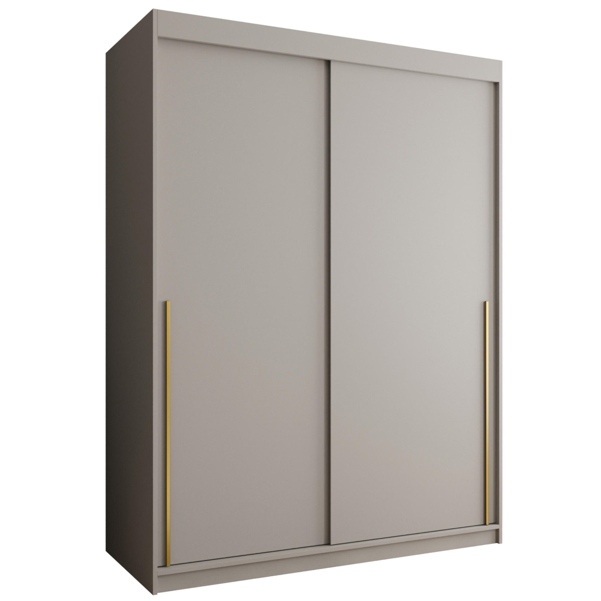 Home Collective ŠATNÍ SKŘÍŇ S POSUVNÝMI DVEŘMI 150 cm šířka, kašmírová se zlatým úchytem