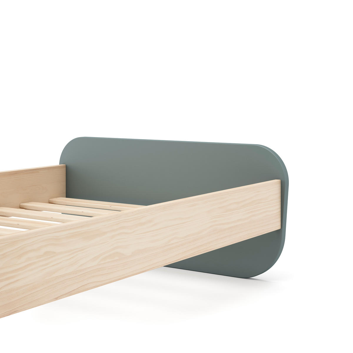 BETT Esteban Grün 195.4/106.5/90 cm - Grün, Holz (190/90cm) - Calicosy