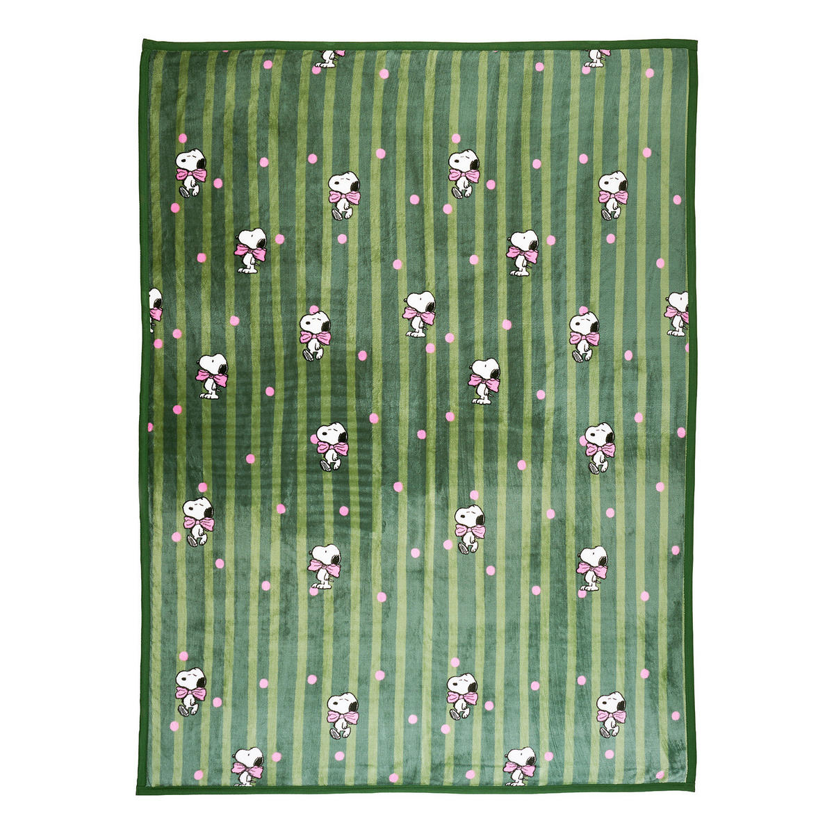 FLEECEDECKE Peanuts Bow - Grün, Kunststoff (130/170cm) - Butlers