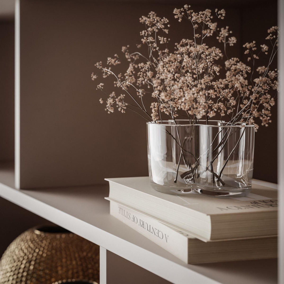 STANDREGAL DESTINY Kaschmir, zweitürig mit offenen Regalböden - Kaschmir, Holzwerkstoff (103/170/39cm) - Lookway