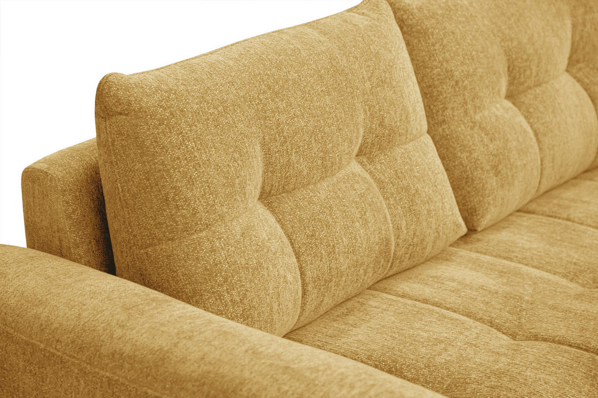 SOFA SALVINI 3-Sitzer, gelb - Gelb, Holz/Textil (237/88/99cm) - Courtois Laville