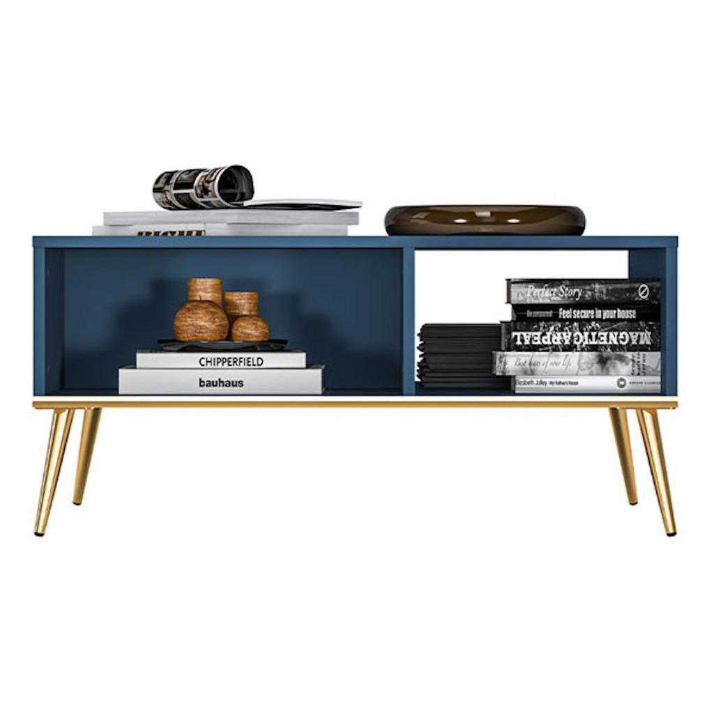 Thumbnail - Feldmann-Wohnen Couchtisch, Blau, Holz, Rechteckig,Rechteckig, 90x60x42 cm, Wohnzimmer, Wohnzimmertische, Couchtische