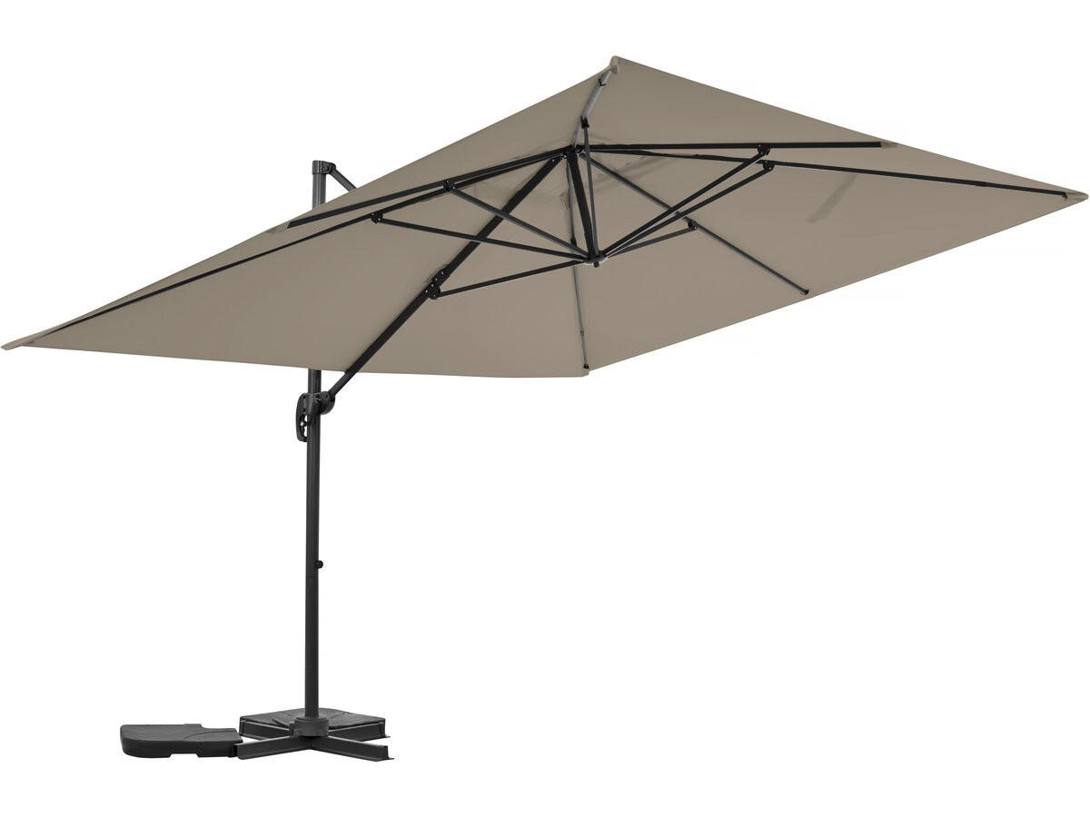 SONNENSCHIRM sky 4 Taupe - Taupe, Metall (278/370cm) - Habitat Garten