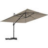 SONNENSCHIRM sky 4 Taupe - Taupe, Metall (278/370cm) - Habitat Garten