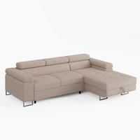 ECKSOFA VEMO MINI Rechts Beige Cord-Stoff Kompakter Komfort für Wohnräume - Beige, Textil (175/235cm) - Barchello