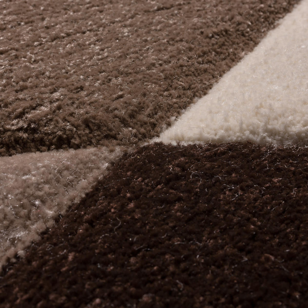 TEPPICH Kurzflor Abstrakt Wohnzimmer schmutzabweisend Braun Rechteckig 200x290 - Braun, Textil (200/290cm) - KADIMA DESIGN