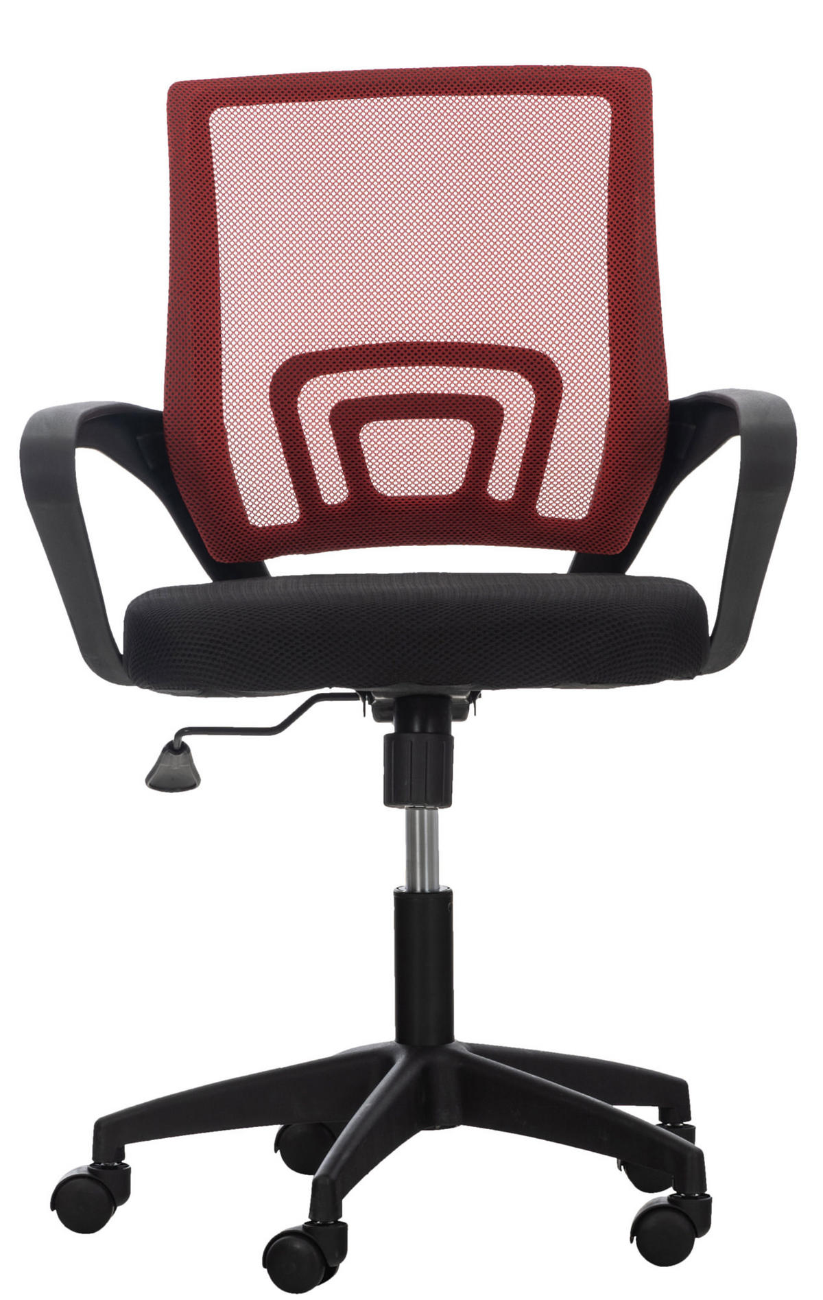 DREHSTUHL Microfaser rot - Rot/Schwarz, Kunststoff/Textil (62/84/50cm) - CLP