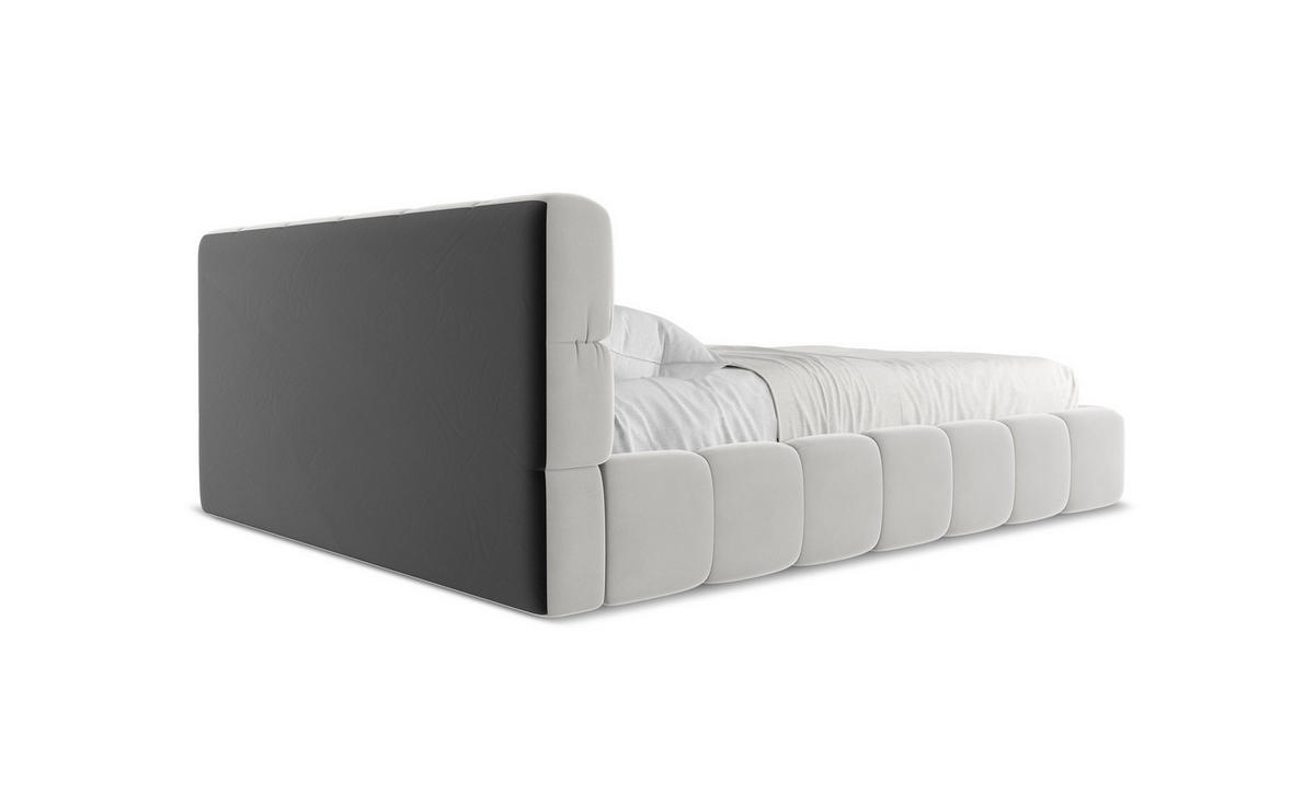 POLSTERBETT mit Lattenrost 220x260 Schwarz - Schwarz, Kunststoff/Textil (160/200cm) - Makamii