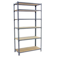 SCHWERLASTREGAL Giant Muli HxBxT 250 x 80 x 50 cm 6 Fachböden Fachlast 150 kg Grau - Grau, Metall (80/250/50cm) - PROREGAL