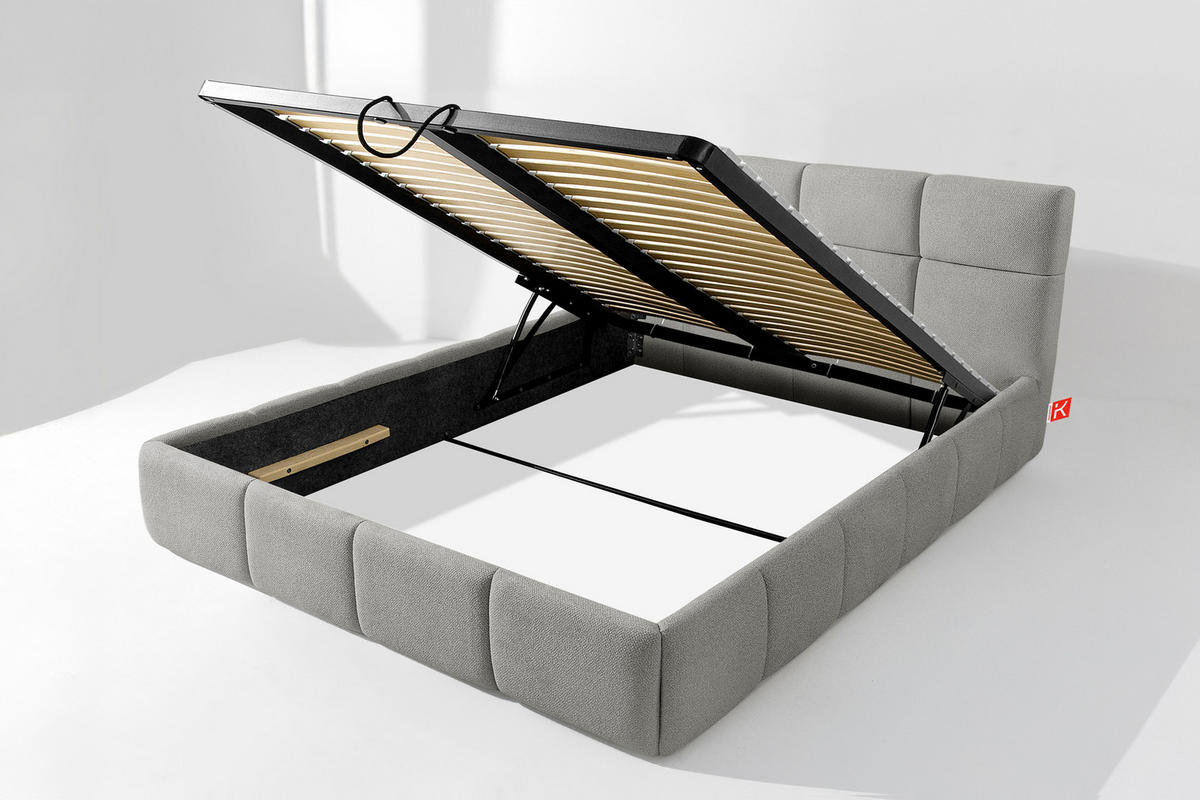 POLSTERBETT ALTOS, grau - Grau, Holz/Holzwerkstoff (160/200cm) - KONSIMO®
