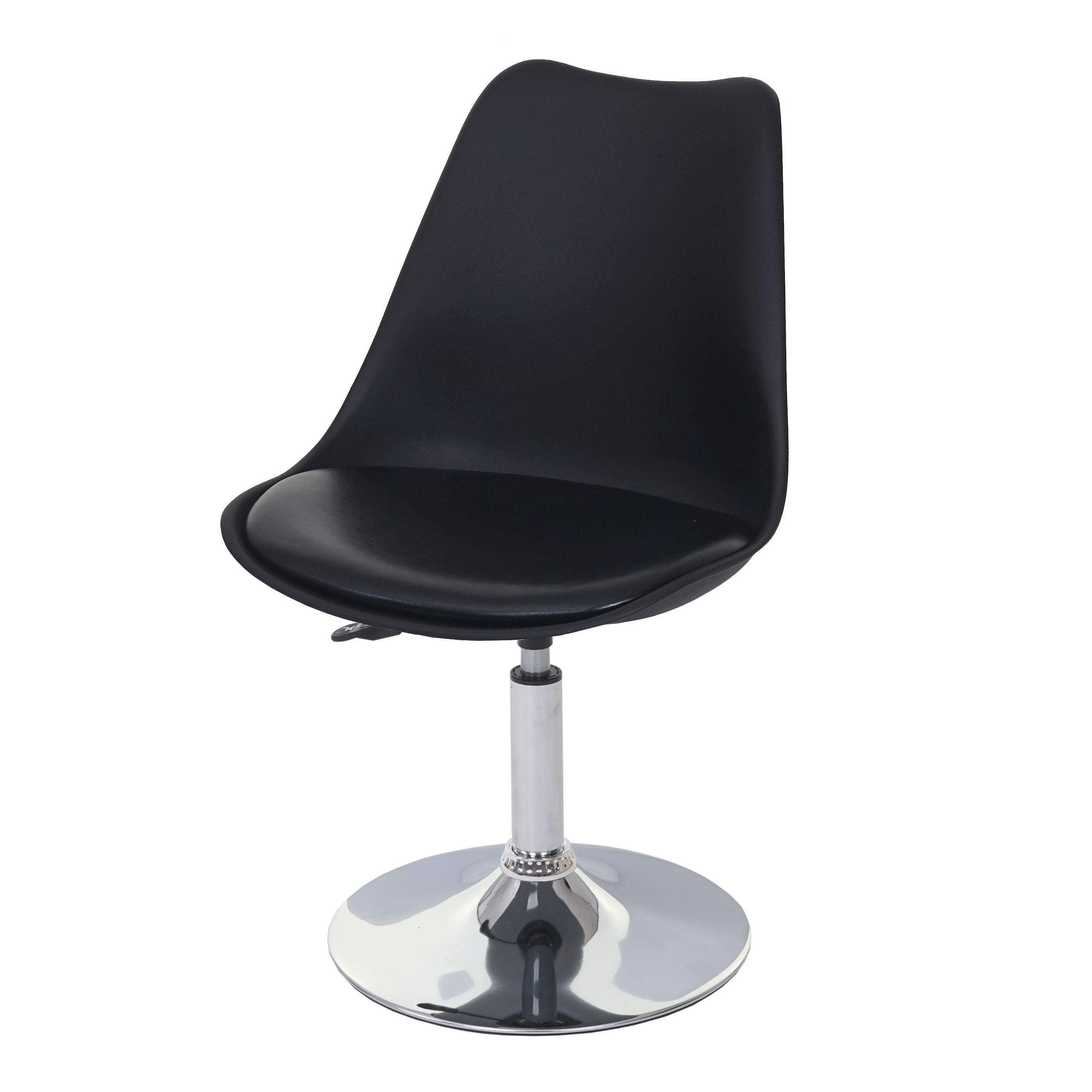 DREHSTUHL 2er-Set Oslo 80x48x54cm Sitzhöhe 42cm Kunstleder Schwarz - Schwarz, Kunststoff (48/80/54cm) - CHEFGASTRO