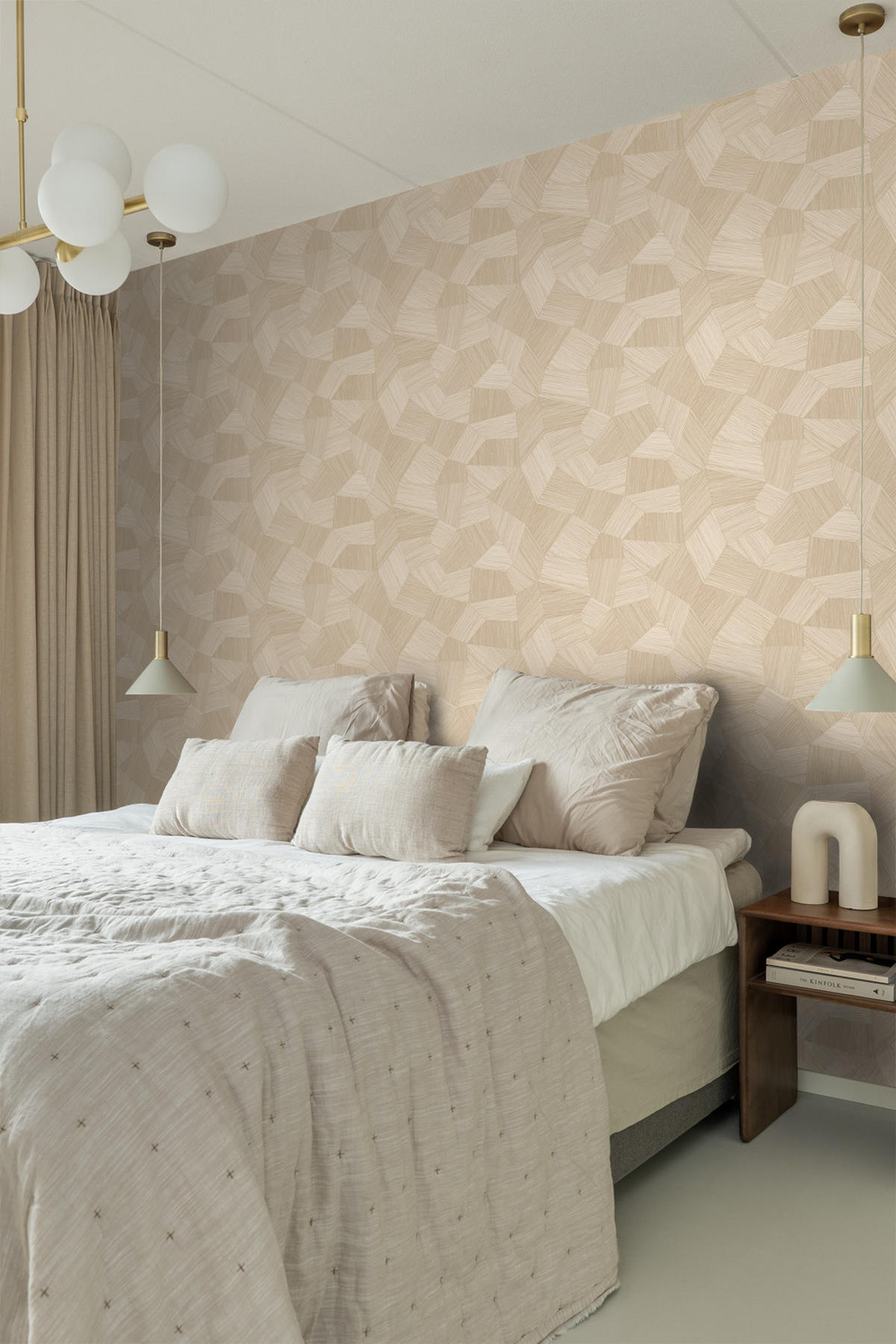 TAPETE 3D-Muster 53 cm x 10.05 m - Beige, Papier (53/1000cm) - Origin Wallcoverings