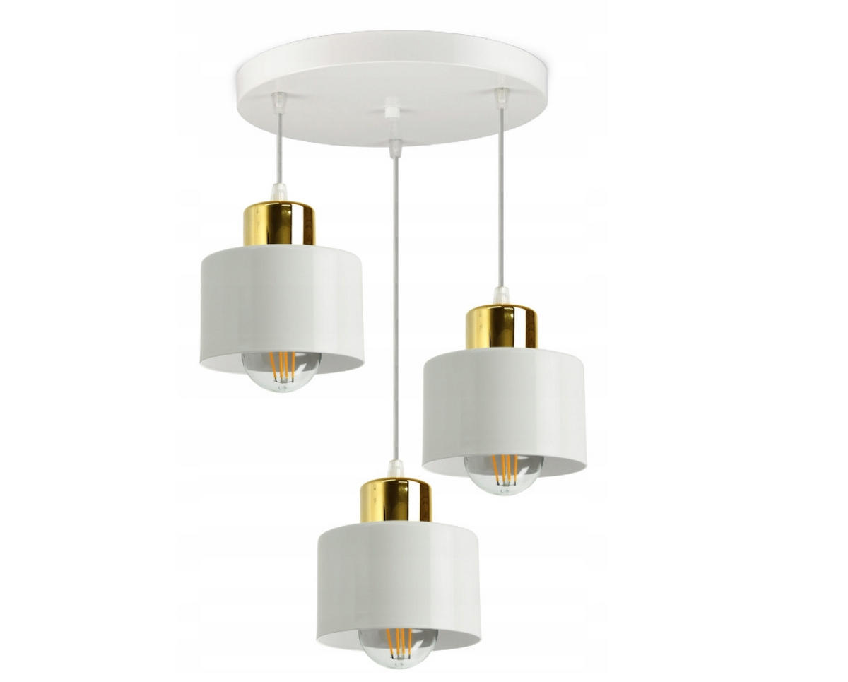 PENDELLEUCHTE Roller - Goldfarben/Weiß, Metall (30/30/70cm) - kiki design