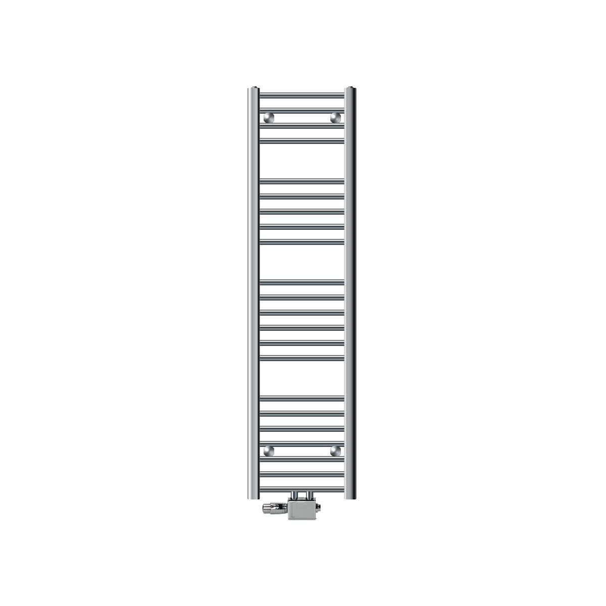 BADHEIZKÖRPER Sahara 300x1400 mm Chrome gerade mit Ventil Universal - Chromfarben, Metall (30/140/3cm) - LuxeBath