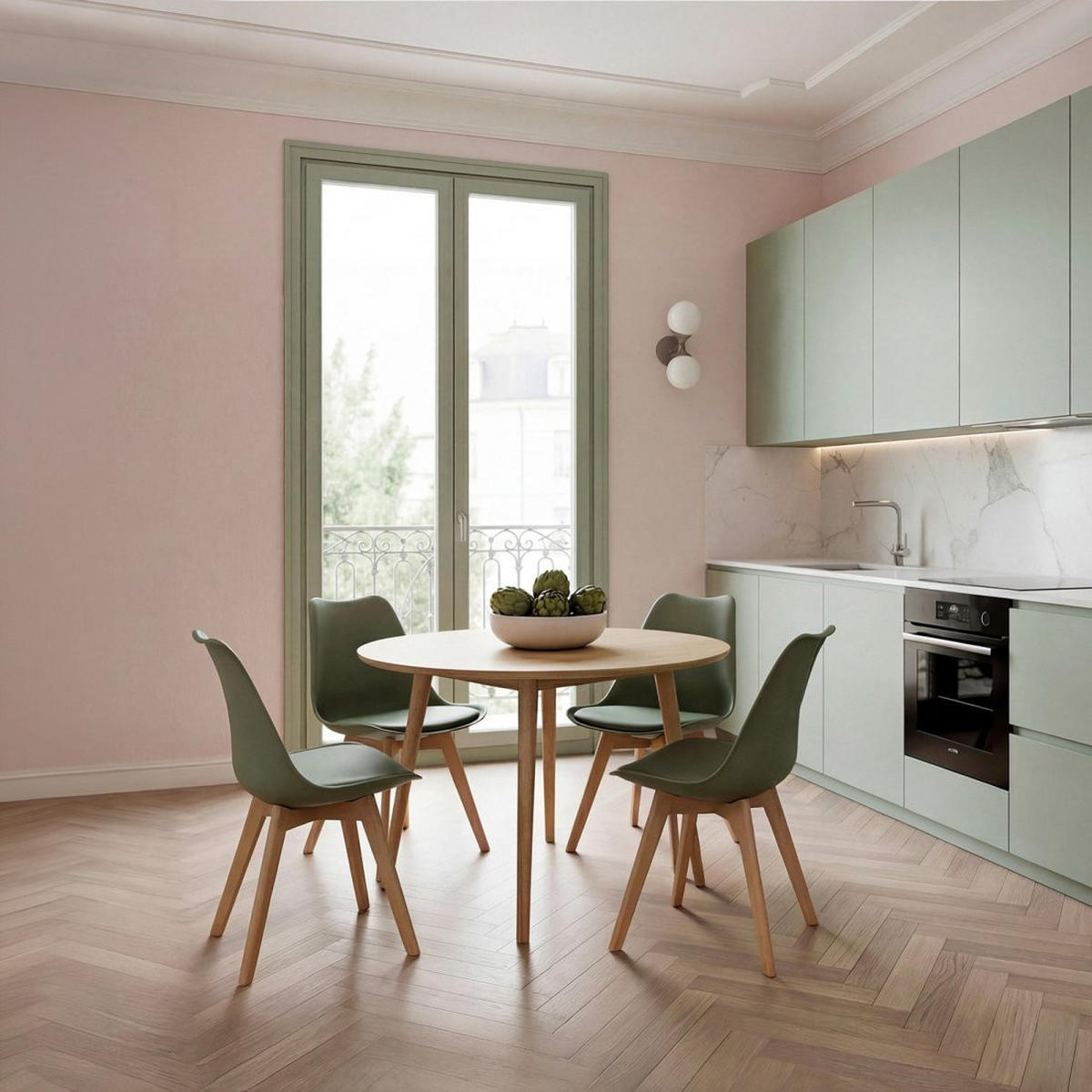 GARTENSTUHL Kler Grün 48 cm x 82 cm 4er-Set - Grün, Kunststoff (48/82/57cm) - Klast Home