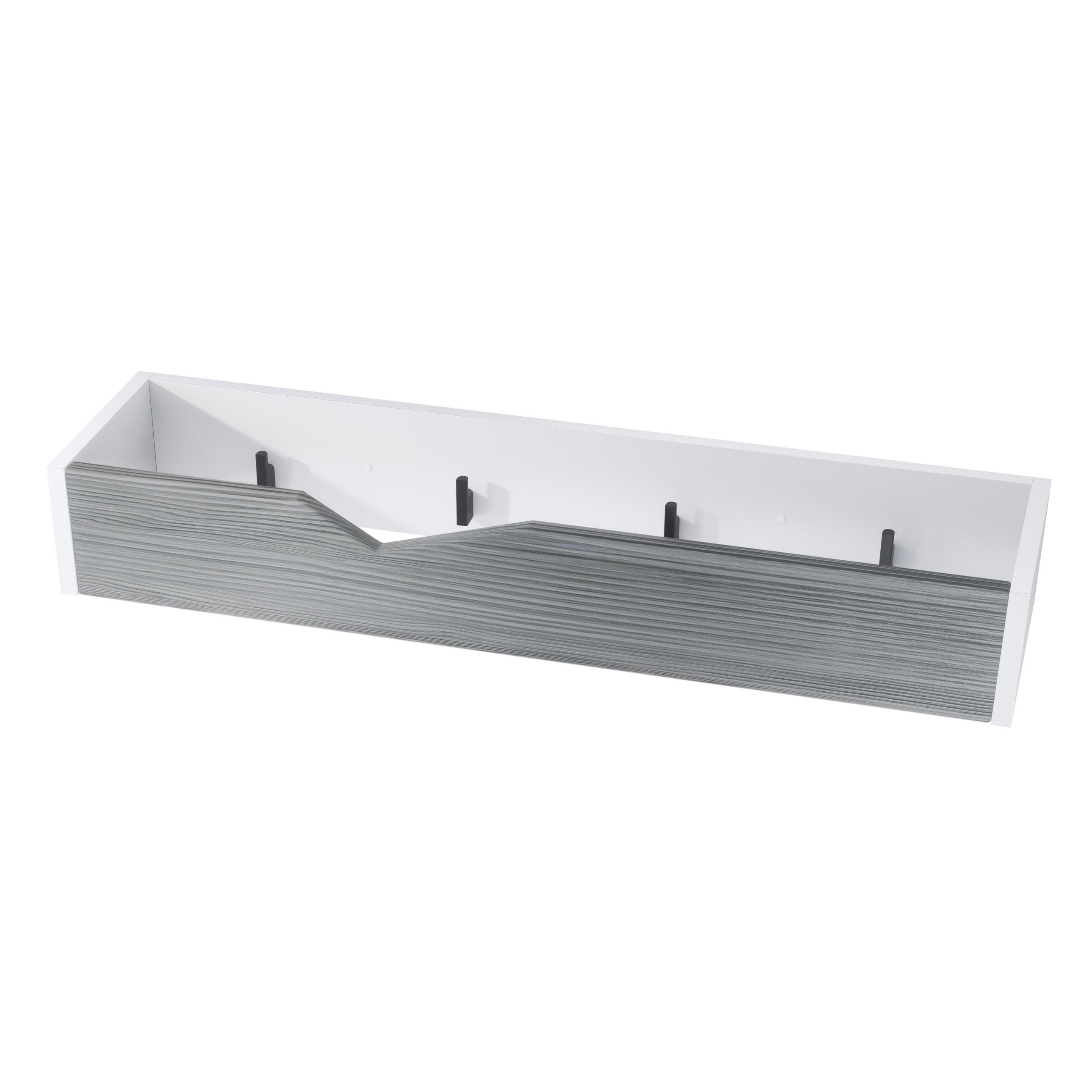 GARDEROBENPANEEL Kolmio Avola-Anthrazit - Anthrazit, Holzwerkstoff (83.5/12.5/21cm) - Vladon