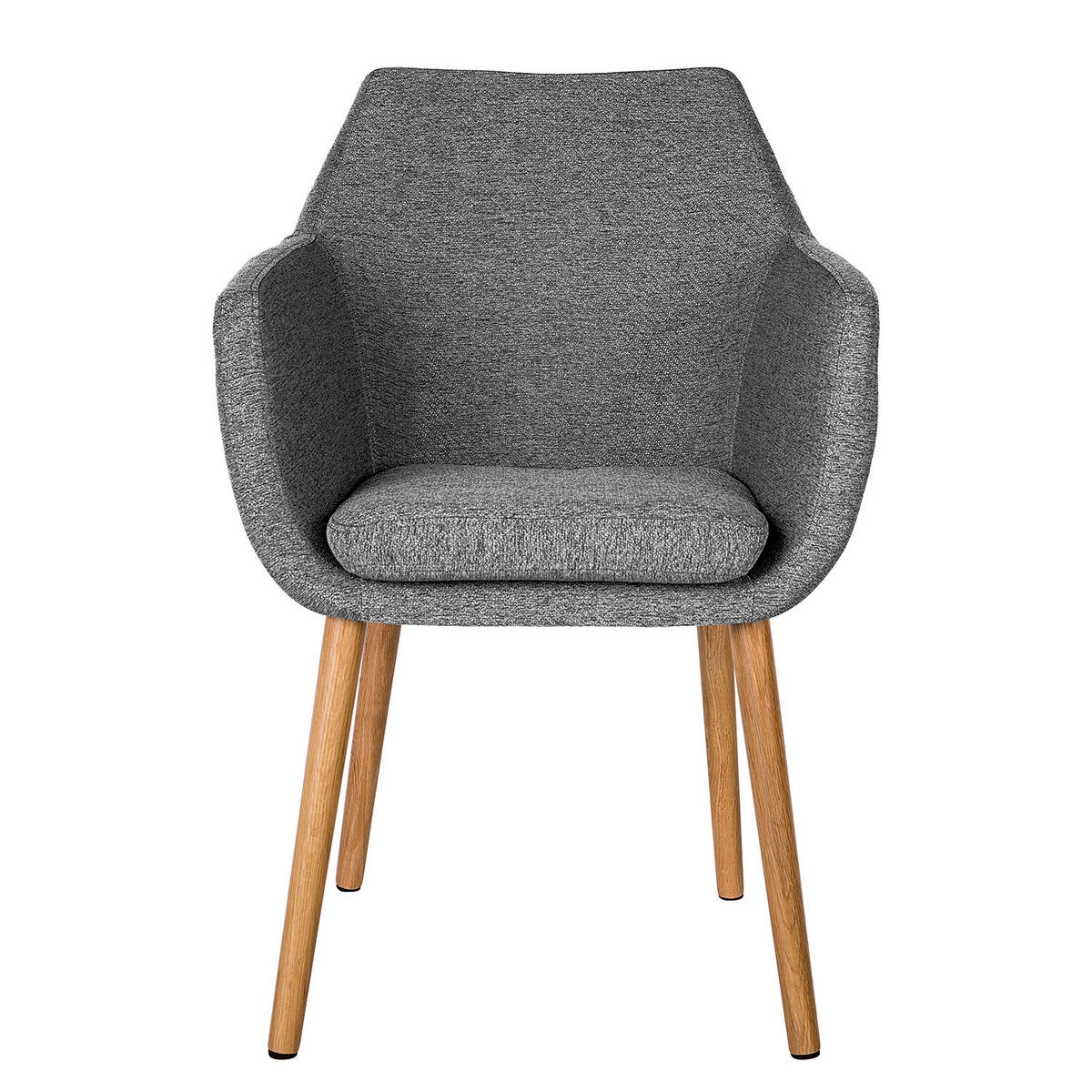 ARMLEHNENSTUHL - Eichefarben/Dunkelgrau, Textil (58/84/58cm) - home24