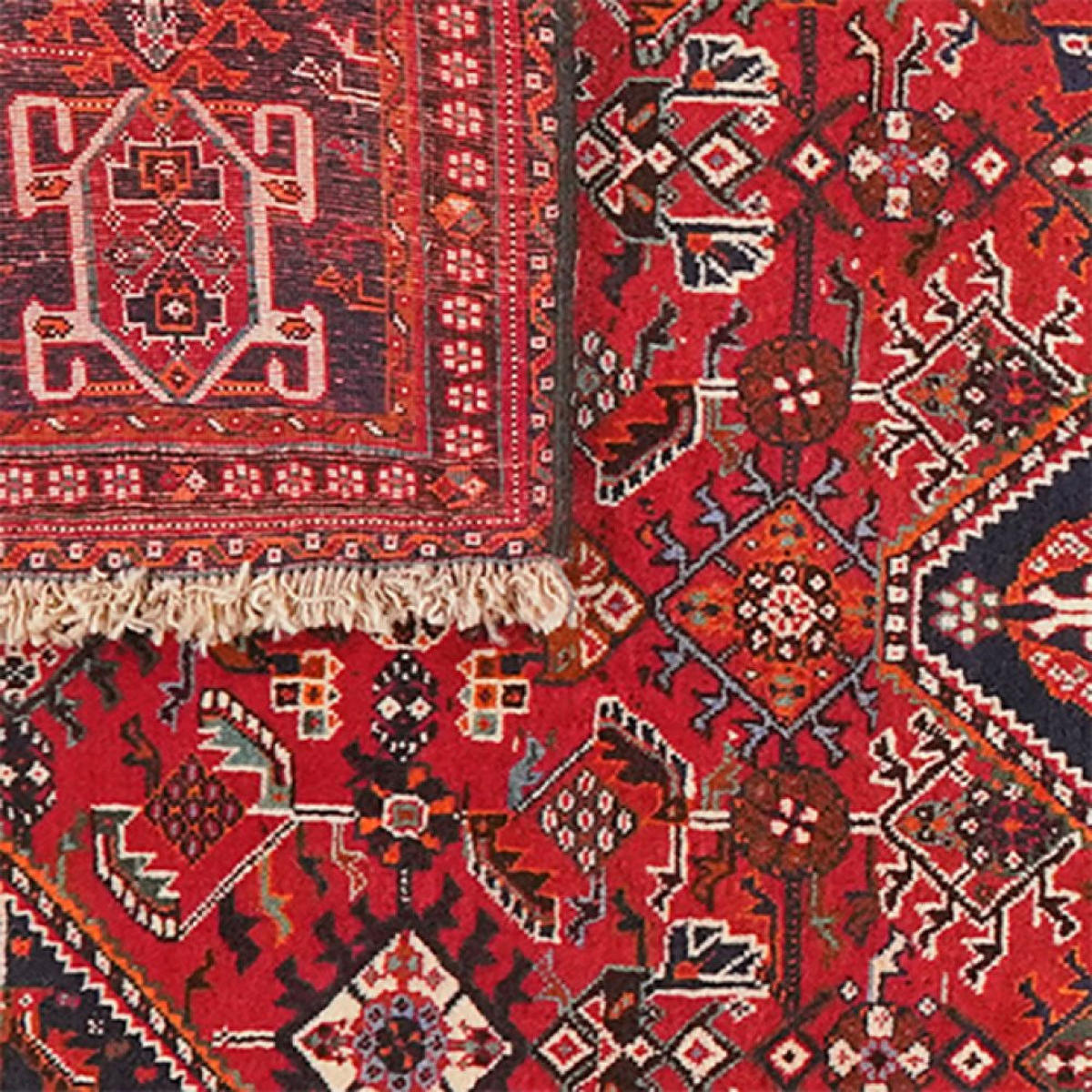 ORIENTTEPPICH handgeknüpft Gashgai Rot 195/117 cm Schurwolle - Rot, Textil (117/195cm) - Looma