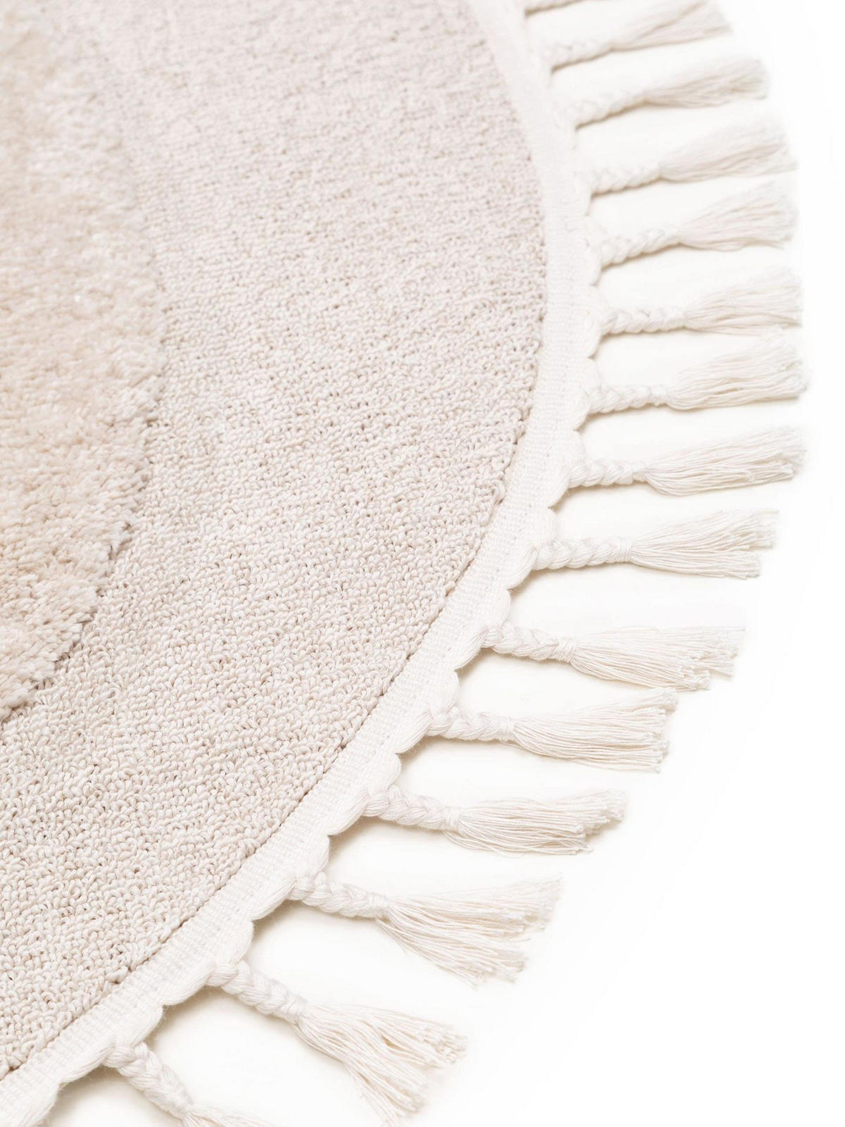 OTROŠKA preproga Momo kremne barve ø 120 cm - bež, tekstil/naravni materiali (120/1cm) - KUNSTLOFT