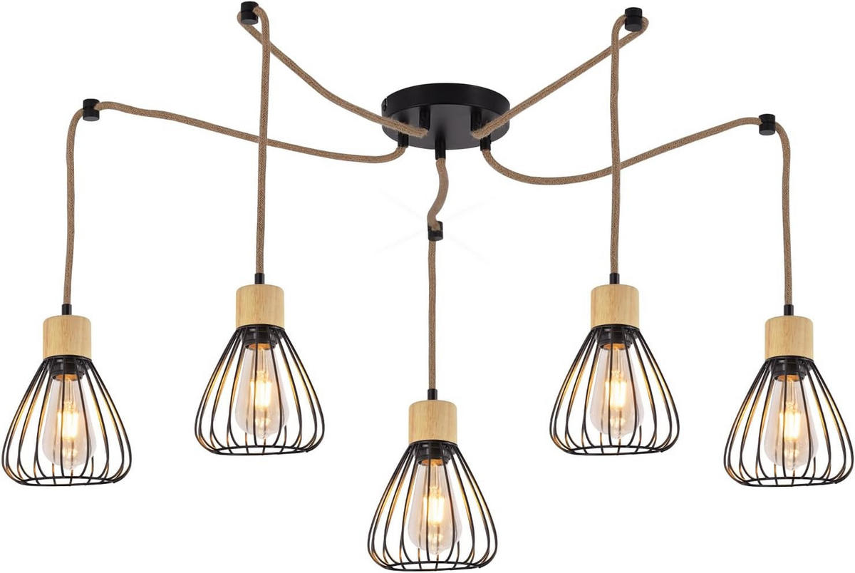 HÄNGELEUCHTE Sylnf 15/142/55 cm - Eiche Artisan, Metall (55/15/142cm) - ZMH