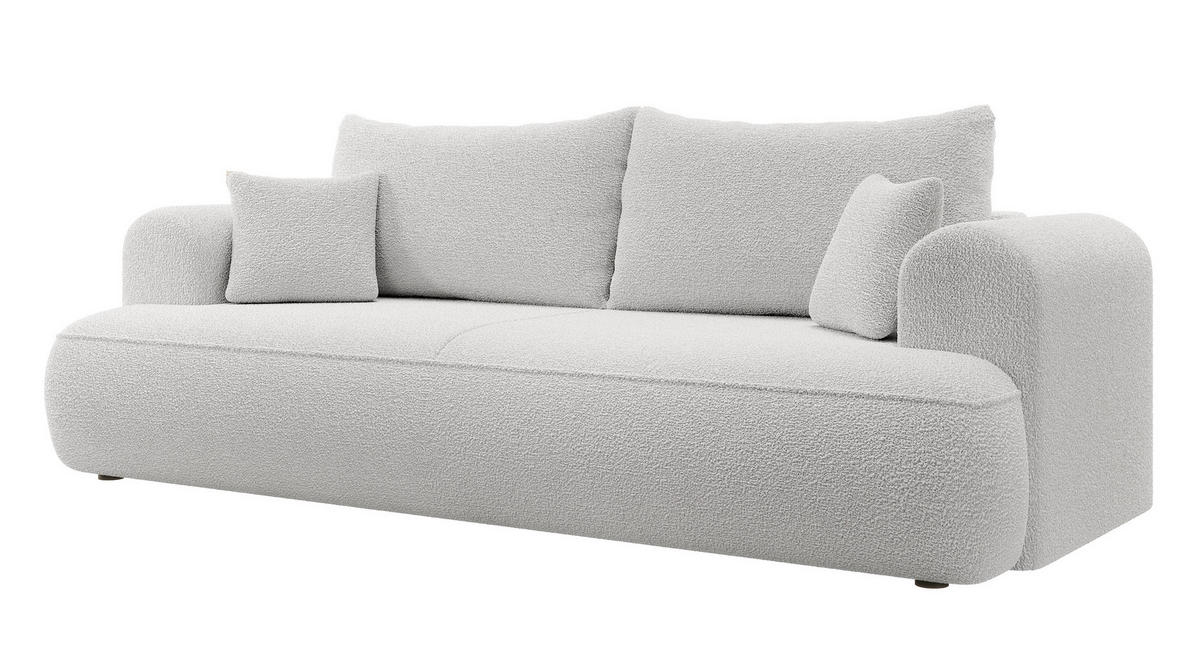 SCHLAFSOFA Ovo Grau Boucle - Grau, Textil (250/95/110cm) - Selsey